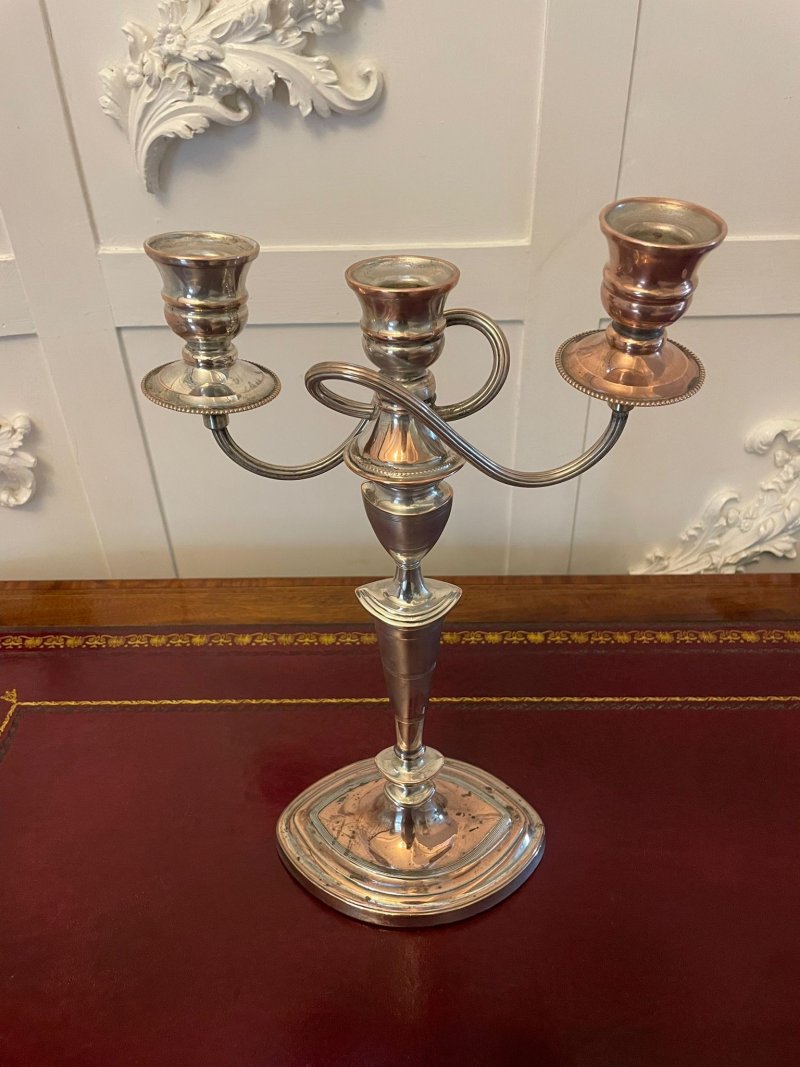 Pair of Antique Victorian Quality Sheffield Plated Candelabras - Image 2
